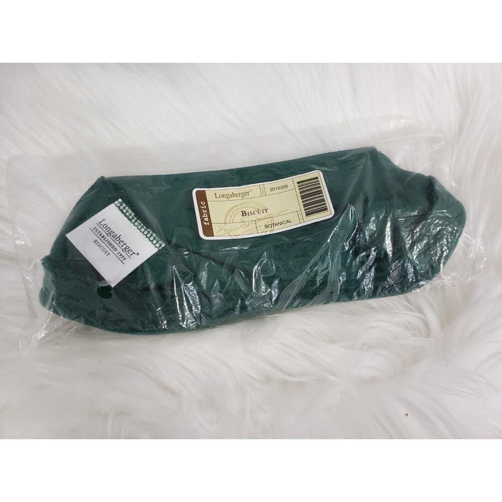 NEW Longaberger Botanical Biscuit SS Small Loaf Basket Liner 2010335 solid green